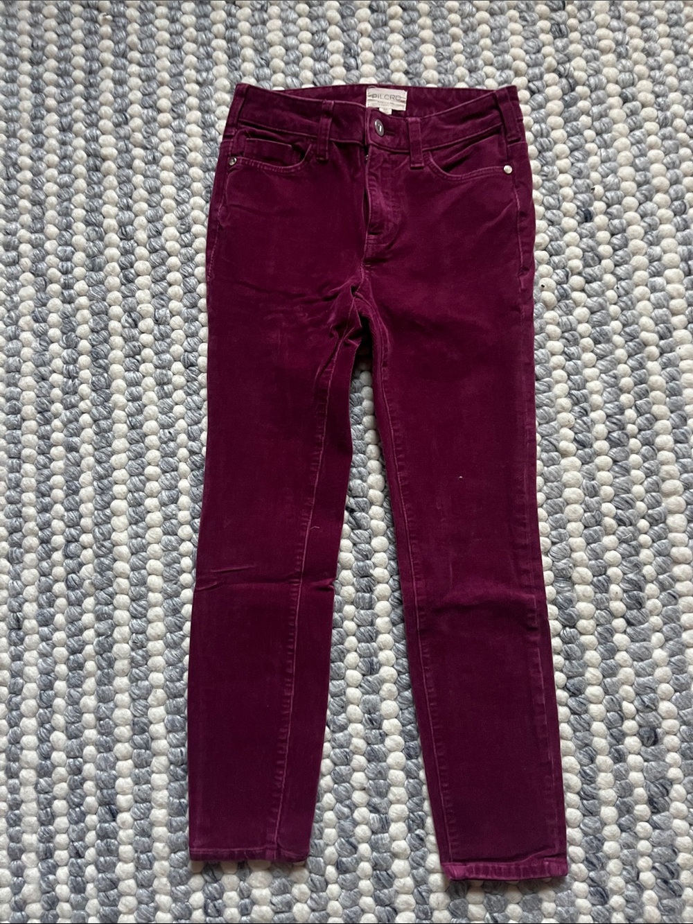 NWOT Women’s Anthropologie Pilcro Skinny Corduroy Jeans in Deep Berry/Burgundy